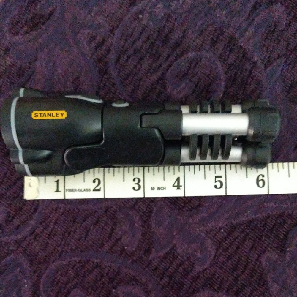 Stanley Black and Silver Tactical Flashlight
